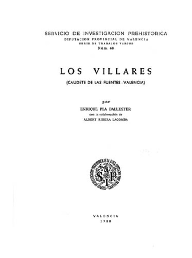 Imagen de portada del libro Los Villares (Caudete de las Fuentes-Valencia)