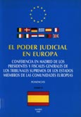 Imagen de portada del libro El poder judicial en Europa : conferencia en Madrid de los presidentes y fiscales generales de los Tribunales Supremos de los estados miembros de las Comunidades Europeas : ponencias