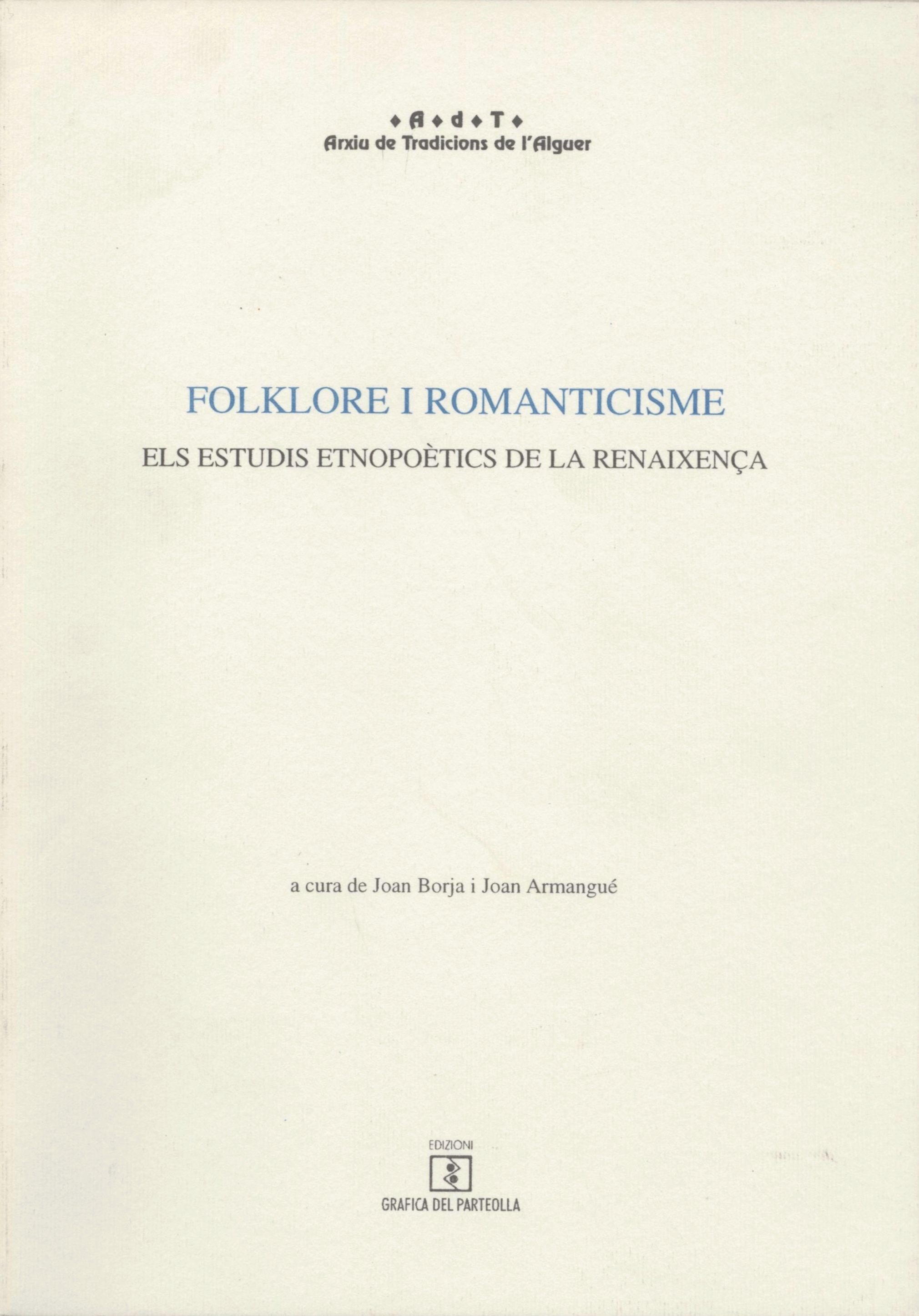 Imagen de portada del libro Folklore i romanticisme