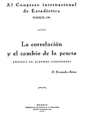 Imagen de portada del libro La correlación y el cambio de la peseta : análisis de algunas constantes