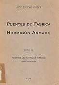 Imagen de portada del libro Puentes de fábrica y hormigón armado