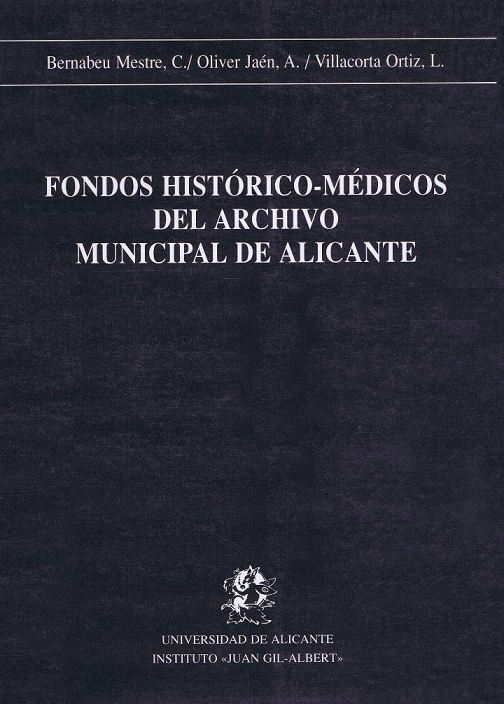 Imagen de portada del libro Fondos histórico-médicos del archivo municipal de Alicante