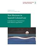 Imagen de portada del libro New Horizons in Spanish Colonial Law
