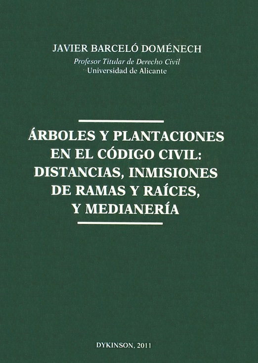 Imagen de portada del libro Árboles y plantaciones en el Código Civil