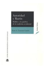 Imagen de portada del libro Autoridad y razón