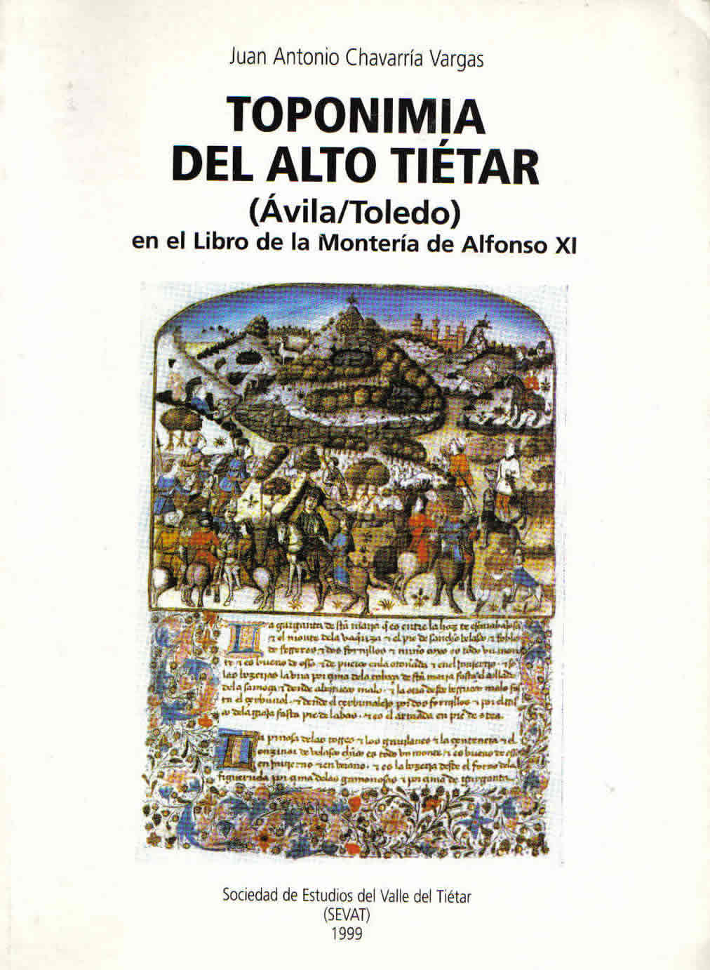 Imagen de portada del libro Toponimia del Alto Tiétar (Ávila/Toledo) en el Libro de la Montería de Alfonso XI