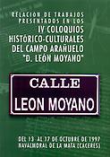 Imagen de portada del libro IV Coloquios Histórico-Culturales del Campo Arañuelo. Dedicados a D. León Moyano