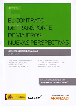 Imagen de portada del libro El contrato de transporte de viajeros: nuevas perspectivas