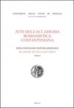 Imagen de portada del libro Atti dell'Accademia Romanistica Costantiniana  Publicación