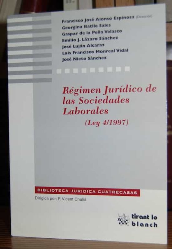 Imagen de portada del libro Régimen jurídico de las sociedades laborales