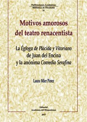 Imagen de portada del libro Motivos amorosos del teatro renacentista