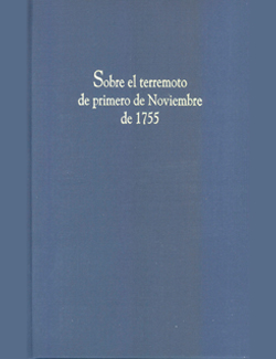 Imagen de portada del libro Sobre el terremoto de primero de noviembre de 1755