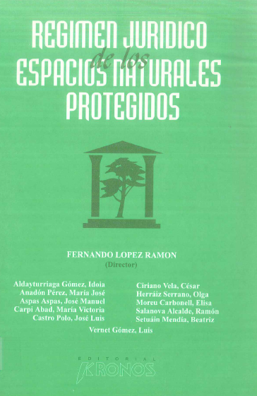 Imagen de portada del libro Régimen jurídico de los espacios naturales protegidos