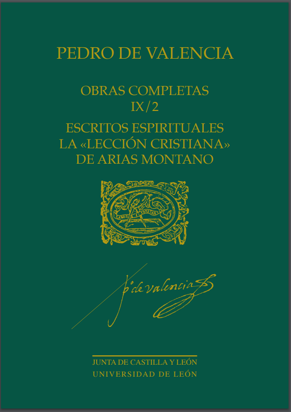 Imagen de portada del libro Obras completas. Vol. IX, Escritos espirituales. 2, La "Lección cristiana" de Arias Montano