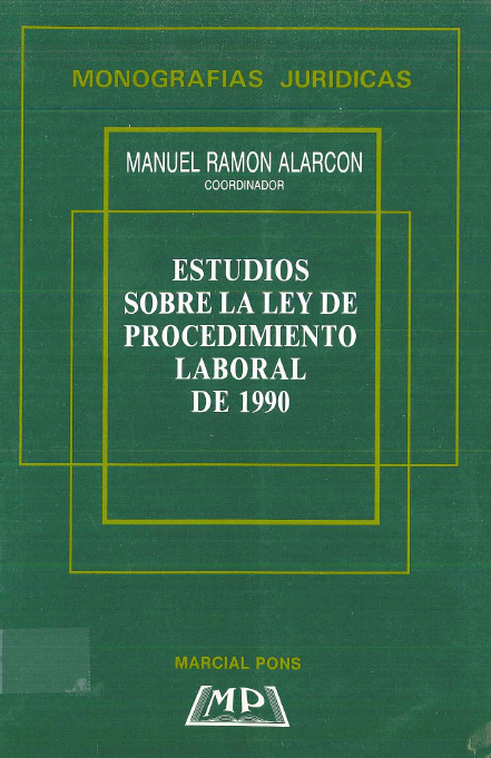 Imagen de portada del libro Estudios sobre la Ley de procedimiento laboral de 1990