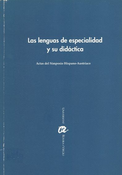 Imagen de portada del libro Las lenguas de especialidad y su didáctica