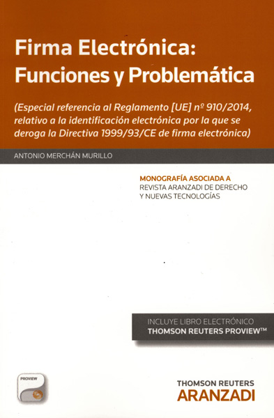 Imagen de portada del libro Firma electrónica