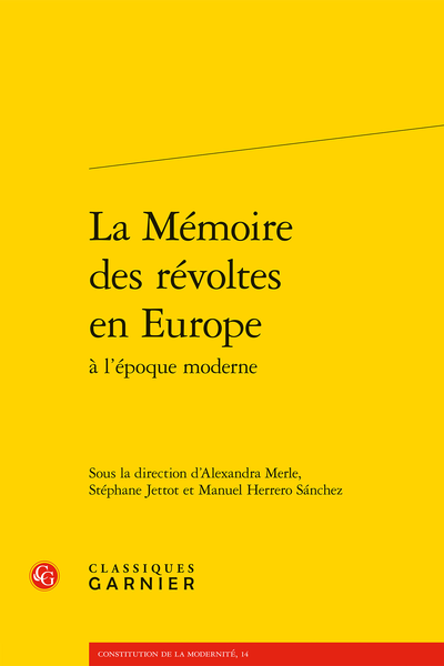 Imagen de portada del libro La Mémoire des révoltes en Europe