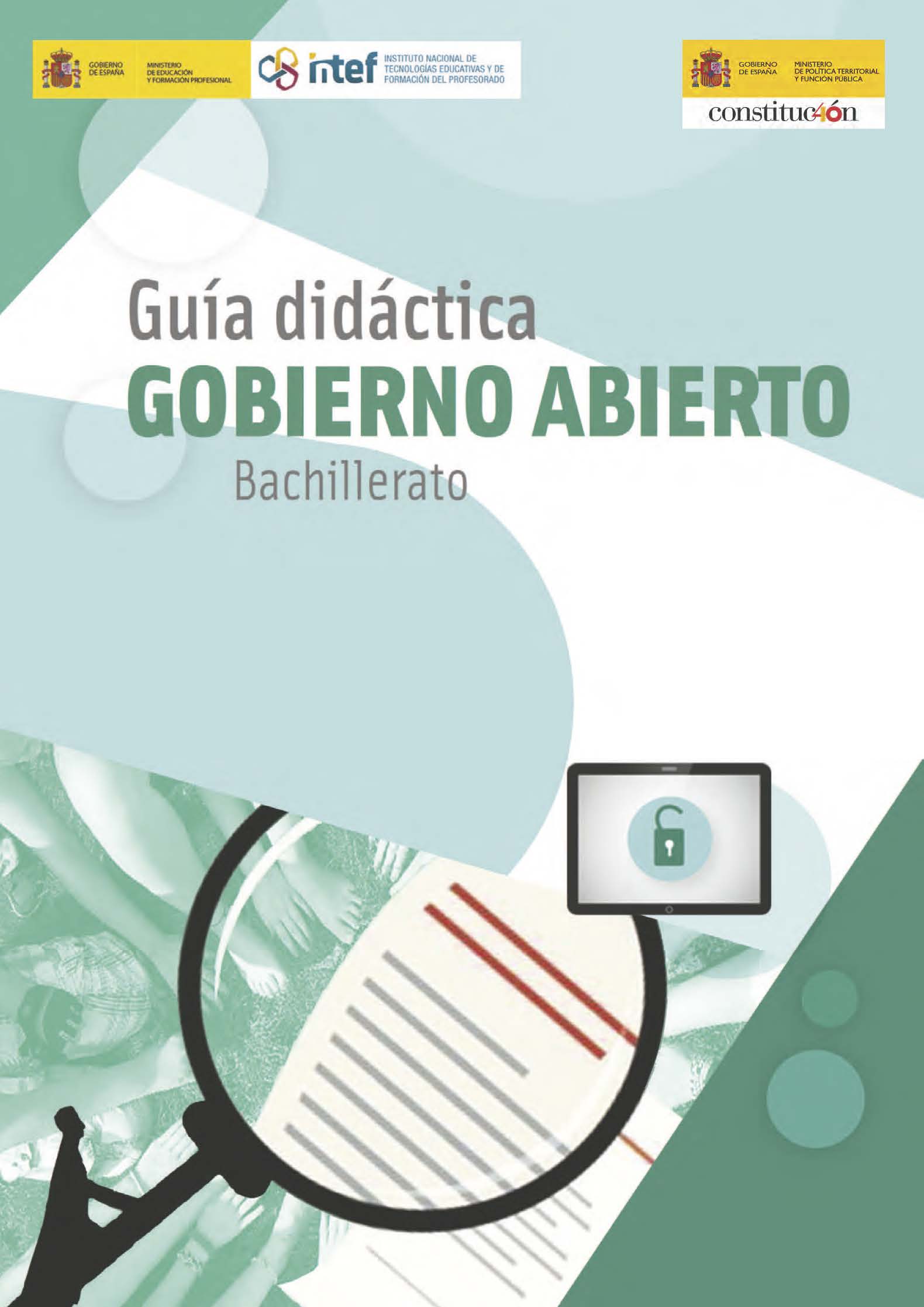 Imagen de portada del libro Guía didáctica Gobierno Abierto. Bachillerato