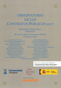 Imagen de portada del libro Observatorio de los contratos públicos 2017