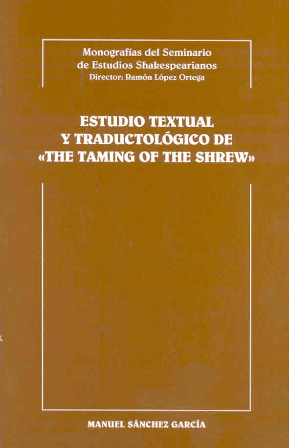 Imagen de portada del libro Estudio textual y traductológico de "The Taming of the Shrew"