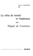 Imagen de portada del libro Le refus de mourir et l'espérance chez Miguel de Unamuno