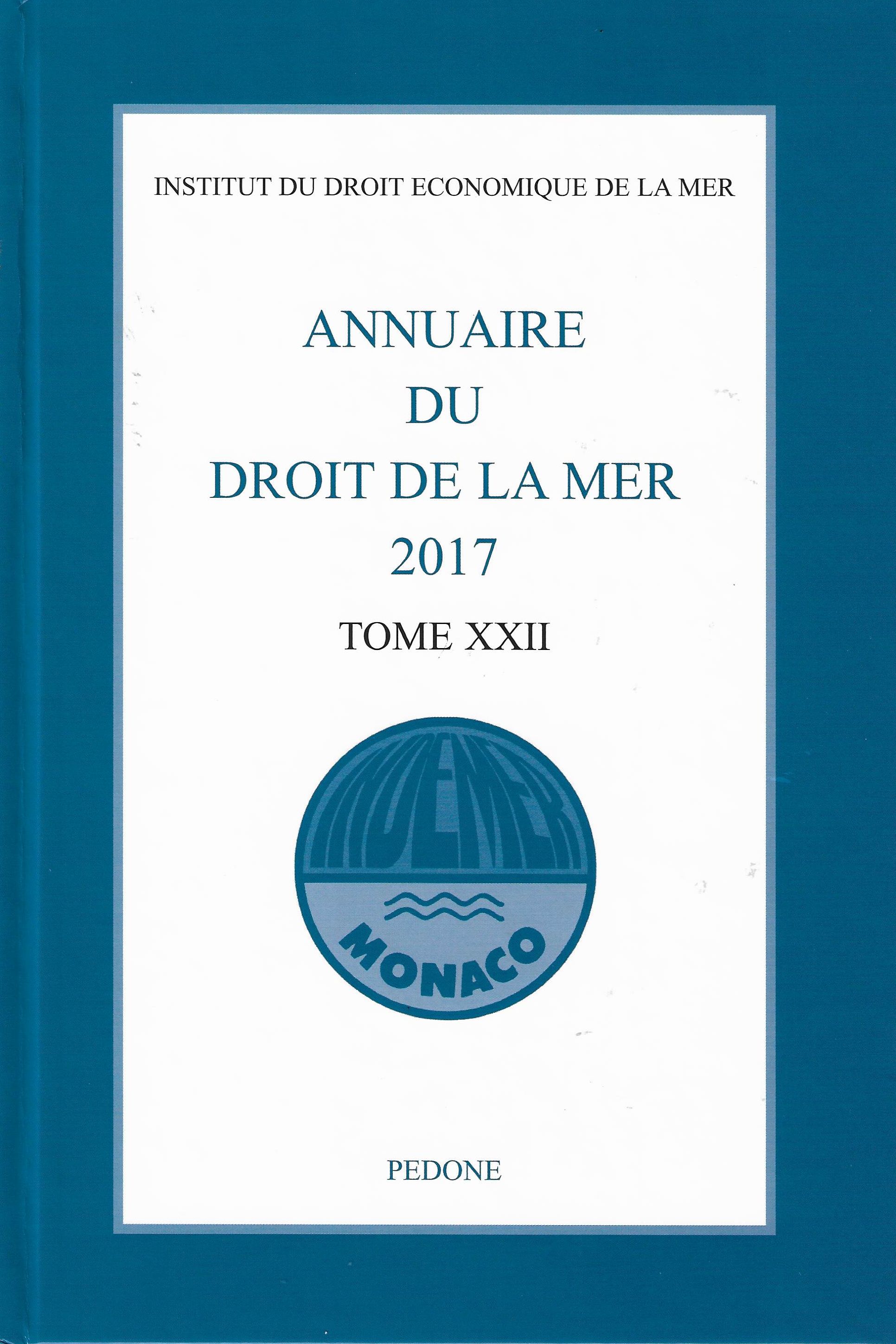 Imagen de portada del libro Annuaire du droit de la mer 2017