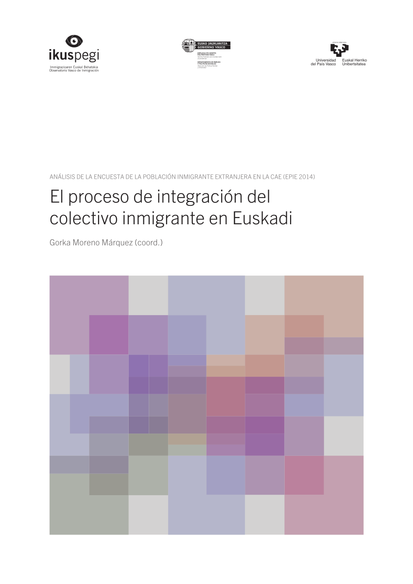 Imagen de portada del libro El proceso de integración del colectivo inmigrante en Euskadi