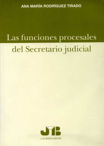 Imagen de portada del libro Las funciones procesales del secretario judicial