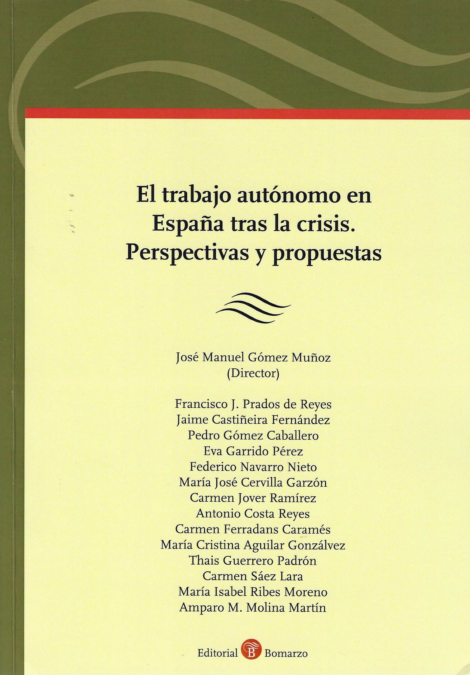 Imagen de portada del libro El trabajo autónomo en España tras la crisis. Perspectivas y propuestas