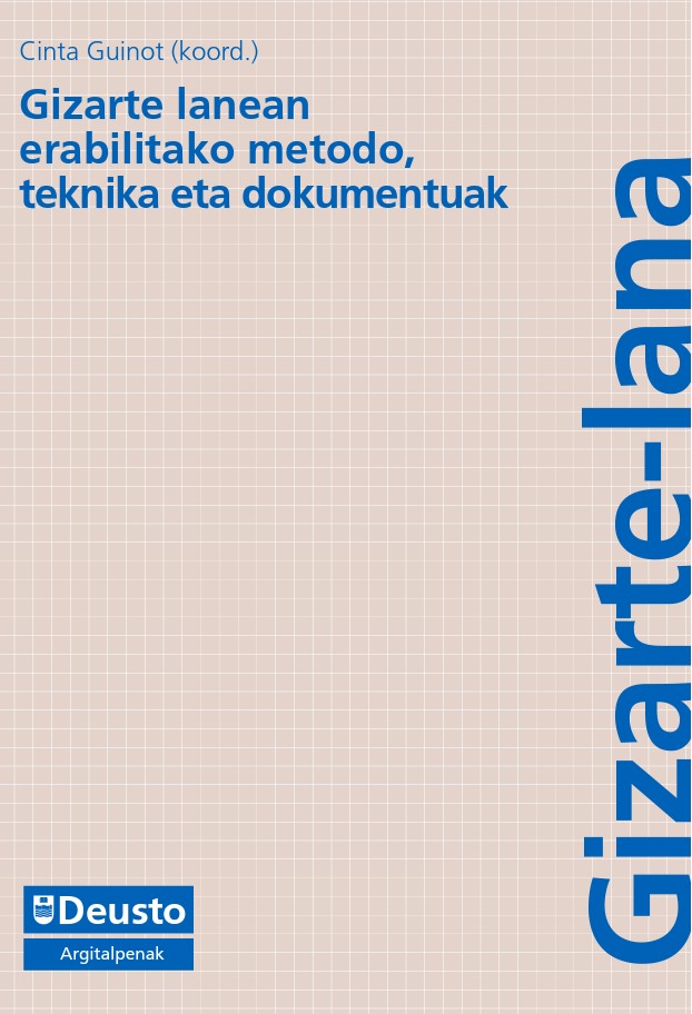 Imagen de portada del libro Gizarte lanean erabilitako metodo, teknika eta dokumentuak