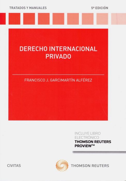 Imagen de portada del libro Derecho internacional privado