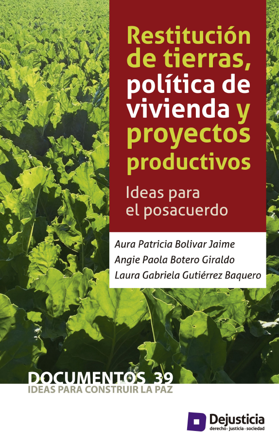Imagen de portada del libro Restitución de tierras, políticas de vivienda y proyectos productivos