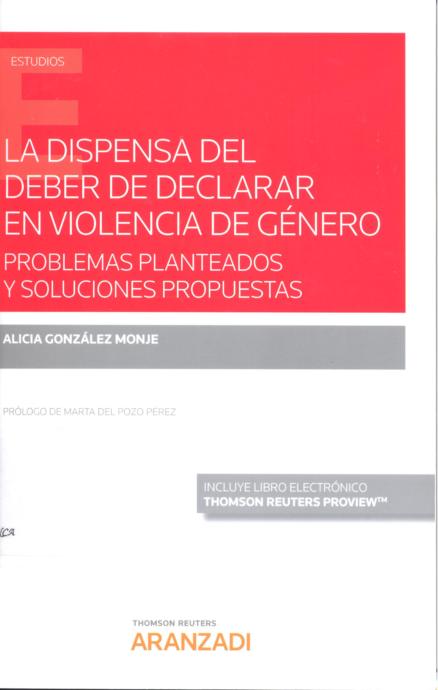Imagen de portada del libro La dispensa del deber de declarar en violencia de género