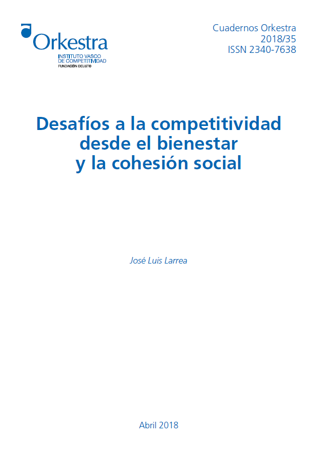 Imagen de portada del libro Desafíos a la competitividad desde el bienestar y la cohesión social