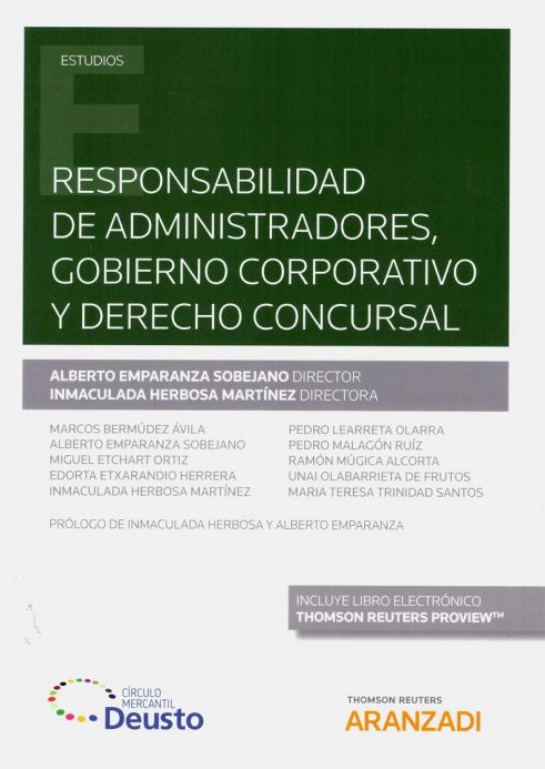 Imagen de portada del libro Responsabilidad de administradores, gobierno corporativo y derecho concursal