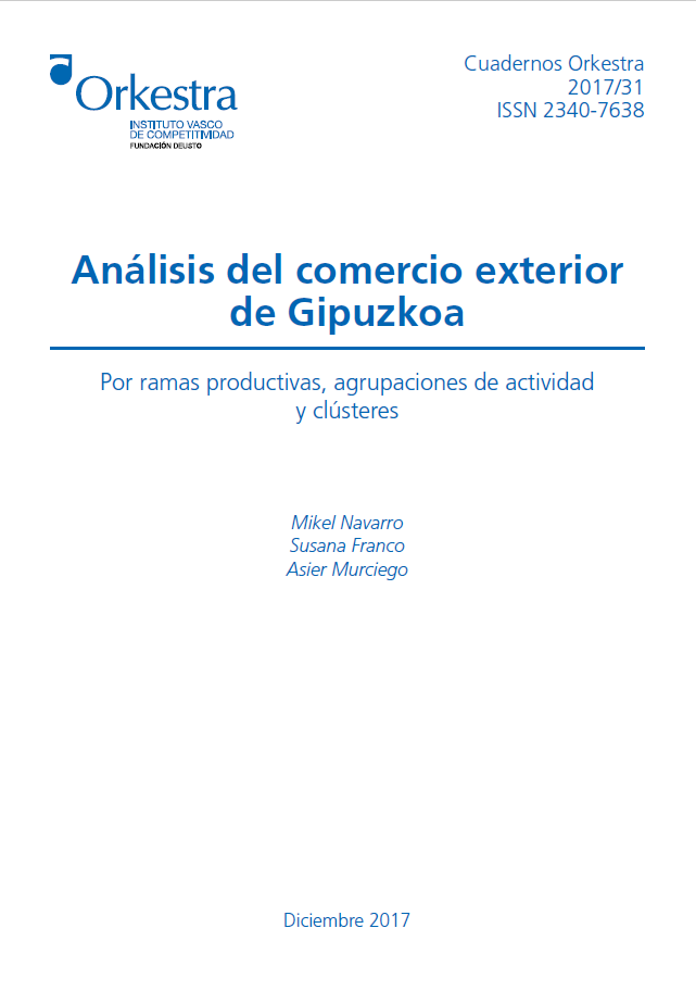 Imagen de portada del libro Análisis del comercio exterior de Gipuzkoa