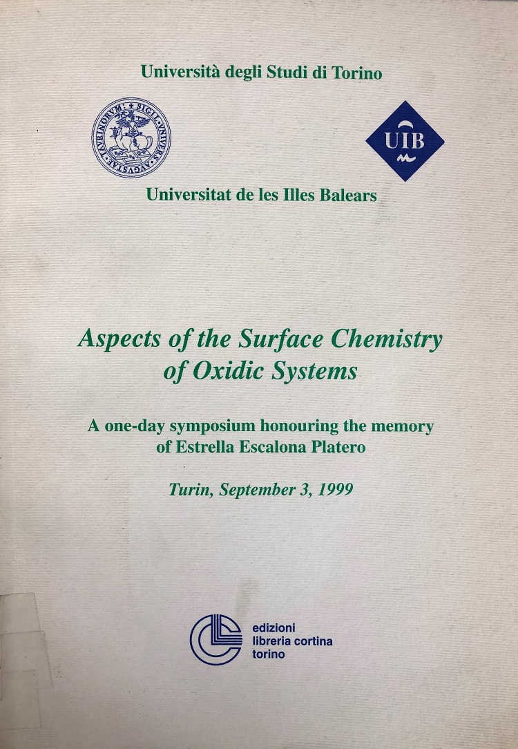Imagen de portada del libro Aspects of the Surface Chemistry of Oxidic Systems