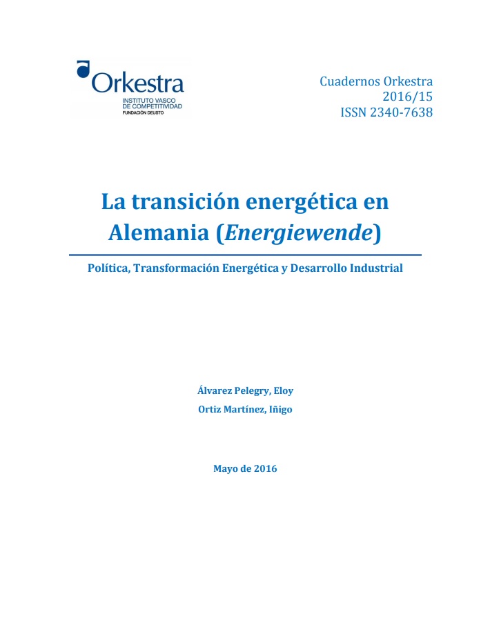 Imagen de portada del libro La transición energética en Alemania (Energiewende)