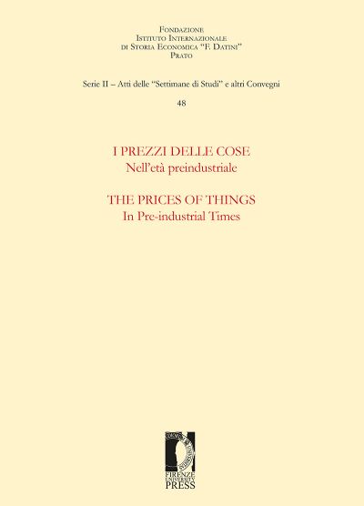 Imagen de portada del libro I prezzi delle cose nell'età preindustriale