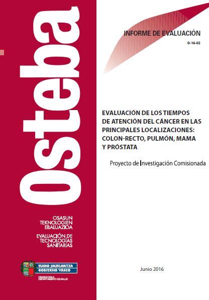 Imagen de portada del libro Evaluación de los tiempos de atención del cáncer en las principales localizaciones