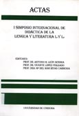 Imagen de portada del libro Actas del I Simposio Internacional de Didáctica de la Lengua y Literatura L1 y L2