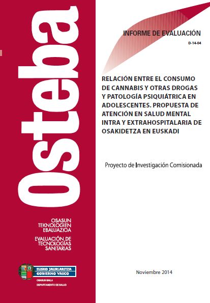 Imagen de portada del libro Relación entre el consumo de cannabis y otras drogas y patología psiquiátrica en adolescentes