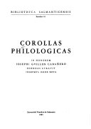 Imagen de portada del libro Corollas philologicas