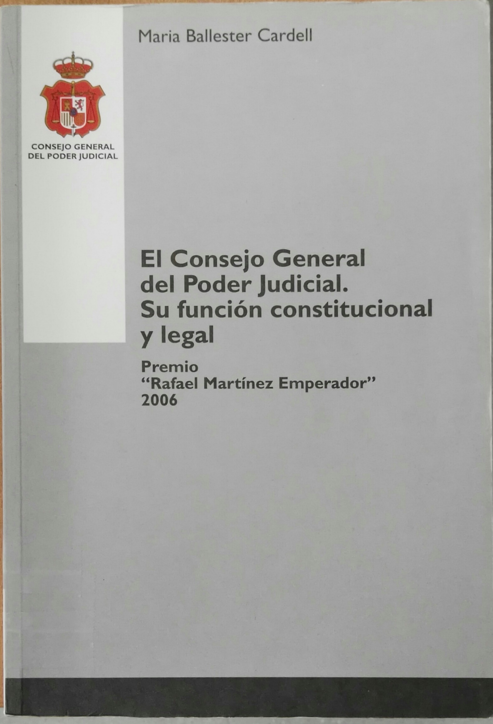Imagen de portada del libro El Consejo General del Poder Judicial