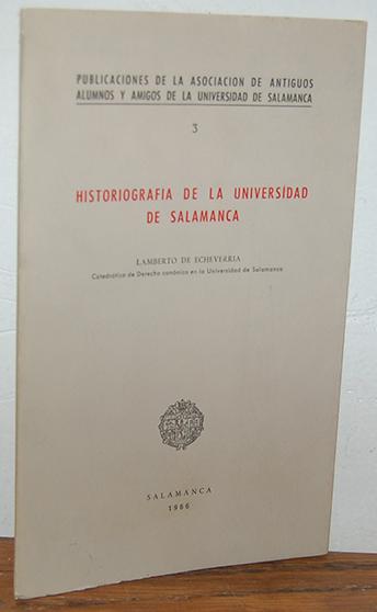 Imagen de portada del libro Historiografía de la Universidad de Salamanca