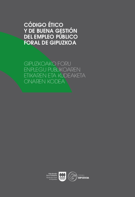 Imagen de portada del libro Código ético y de buena gestión del empleo público foral en Gipuzkoa
