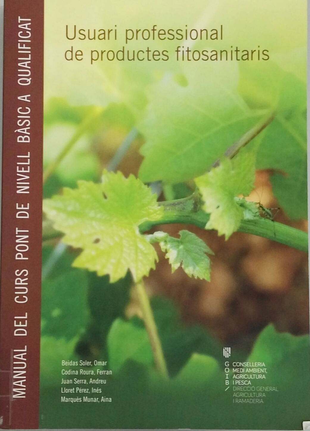 Imagen de portada del libro Usuari professional de productes fitosanitaris