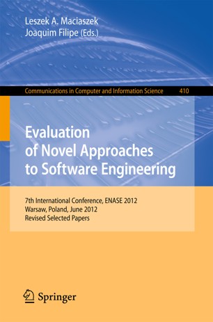 Imagen de portada del libro Evaluation of novel approaches to software engineering, 7th international conference