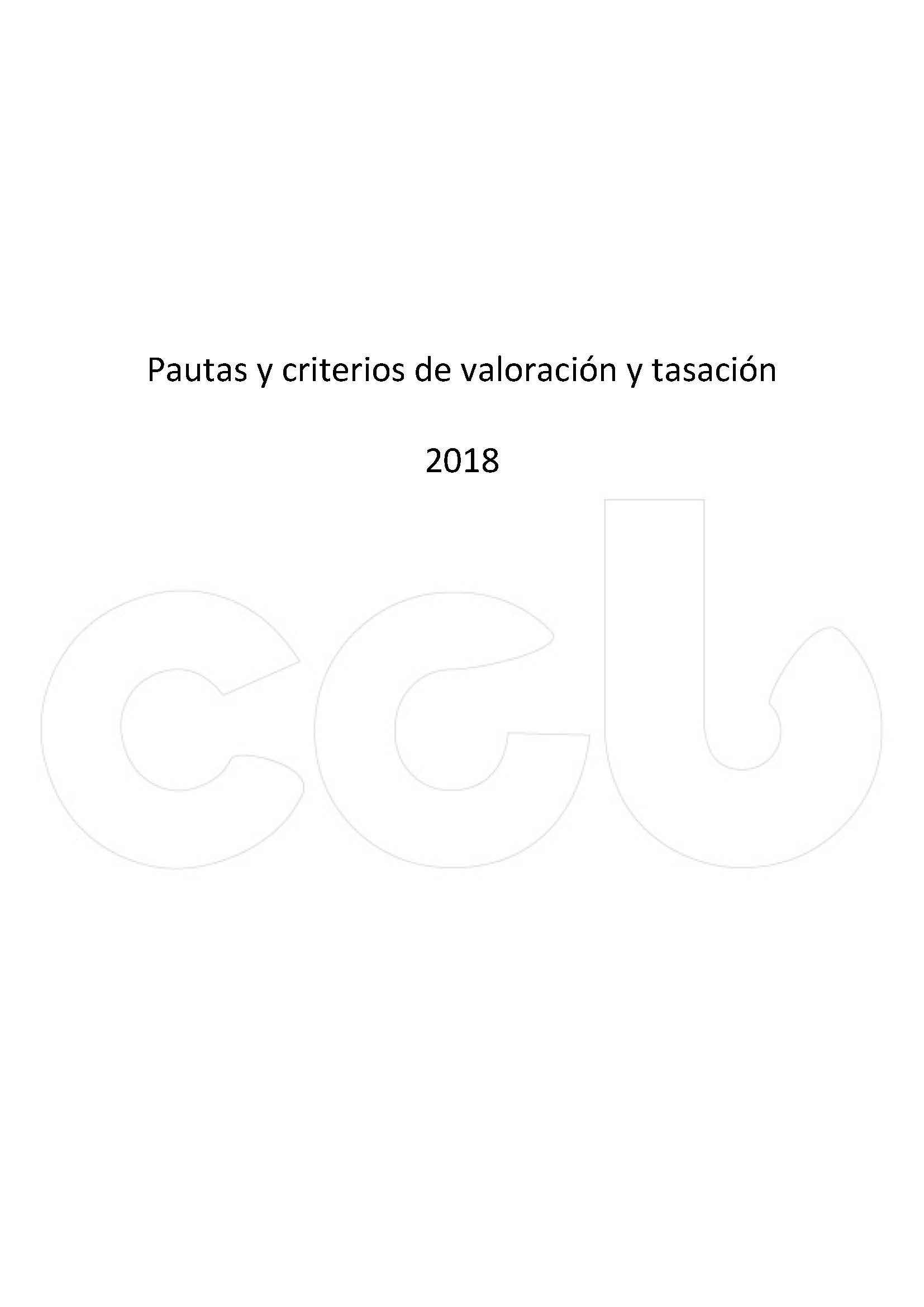 Imagen de portada del libro Pautas y criterios de valoración y tasación de libros 2018